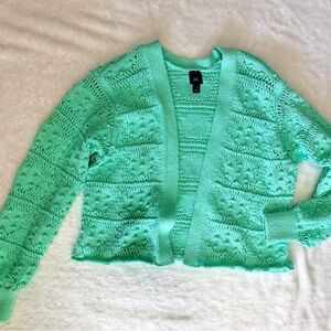 River Island mint Green Open Knit Sweater